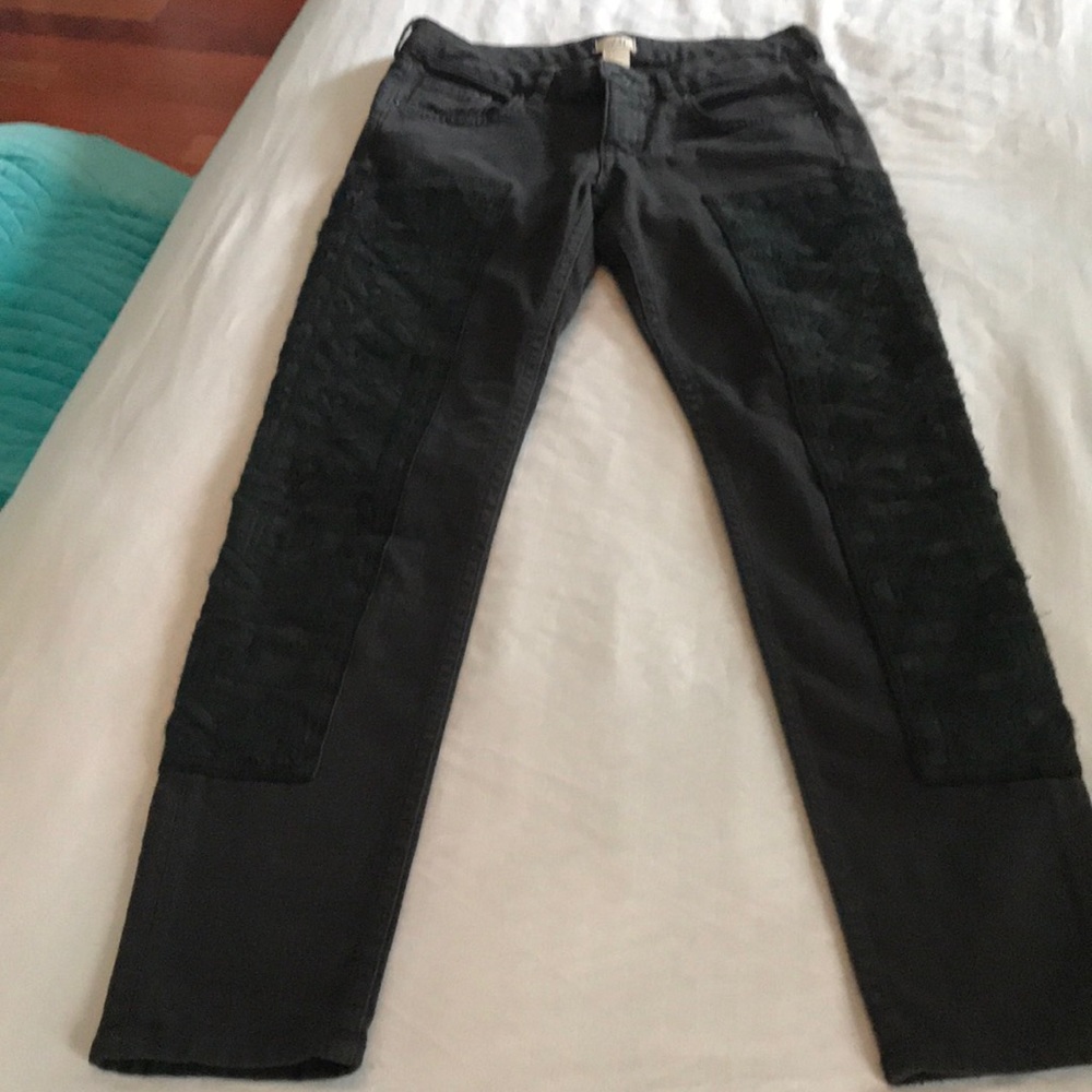 H&M black jean with artwork on side🧤🍀